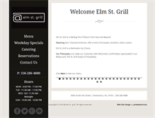 Tablet Screenshot of elmstgrill.com